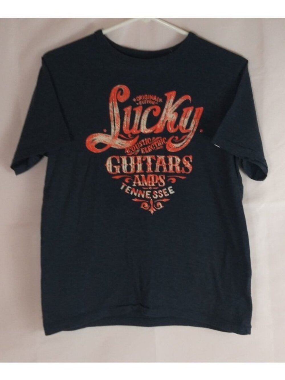 Original Lucky Brand Lucky Acoustic Electric Guitars Amps Tennessee T-Shirt Sz L